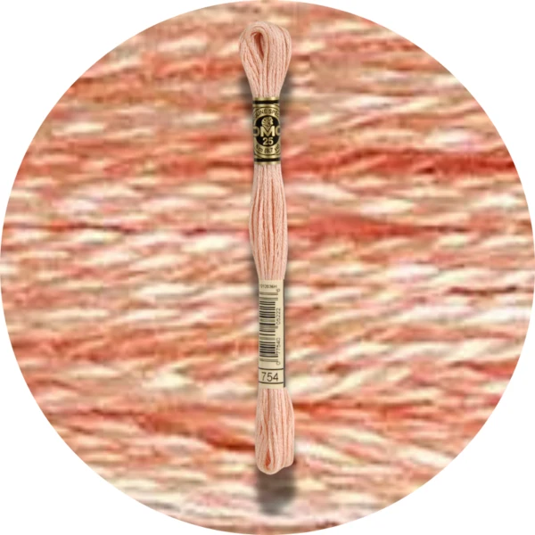 DMC Mouliné Spécial 25 Broderigarn, Ensfarvet, Røde/Gule/Orange nuancer